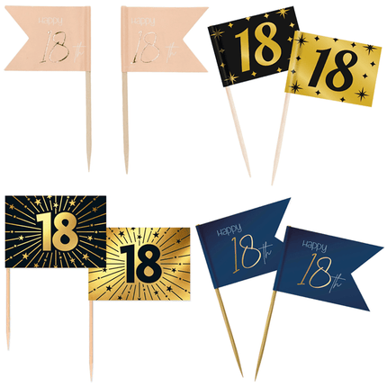 18 Jaar Cocktailprikkers - Partywinkel