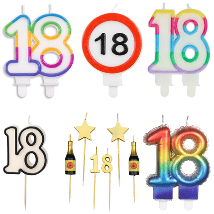 18 Jaar Kaarsen - Partywinkel