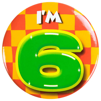6 Jaar Button - Partywinkel