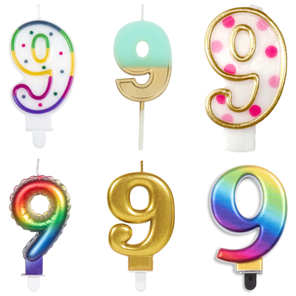 9 Jaar Kaarsen - Partywinkel