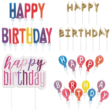 Happy Birthday Kaarsen - Partywinkel