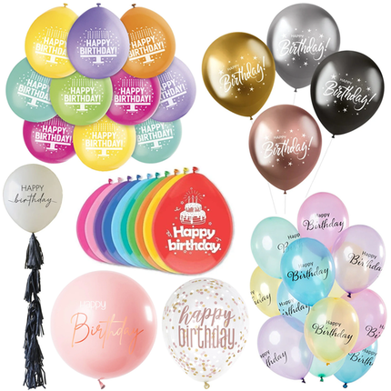 Happy Birthday Latex Ballonnen - Partywinkel