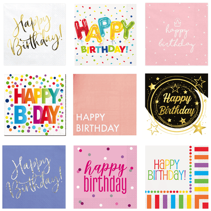 Happy Birthday Servetten - Partywinkel