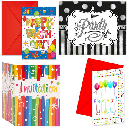 Happy Birthday Uitnodigingen - Partywinkel