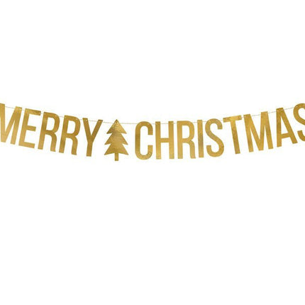 Letterslinger Merry Christmas 1,5m van Partydeco koop je bij Partywinkel