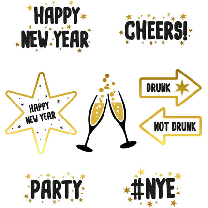 Oud en Nieuw Stickers - Partywinkel