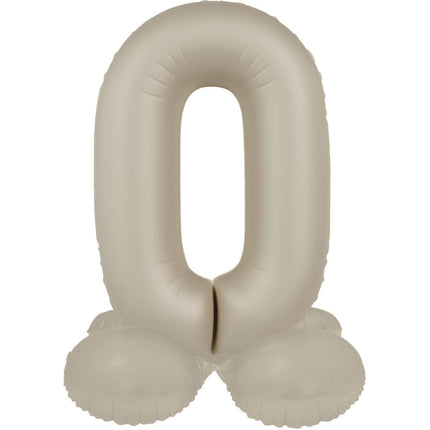 0 Jaar Cijfer Ballon Nude Mat 72cm van Folat koop je bij Partywinkel