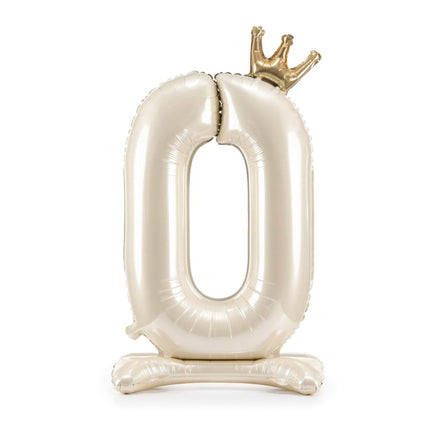 0 Jaar Helium Ballon Parelmoer Leeg 84cm van Partydeco koop je bij Partywinkel