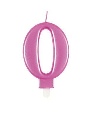 0 Jaar Kaars Roze 12cm van Unique koop je bij Partywinkel