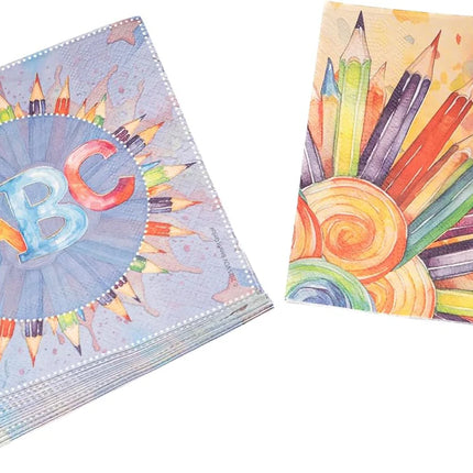 Back to School Napkins, 3-Ply, 33 cm, 20-pack