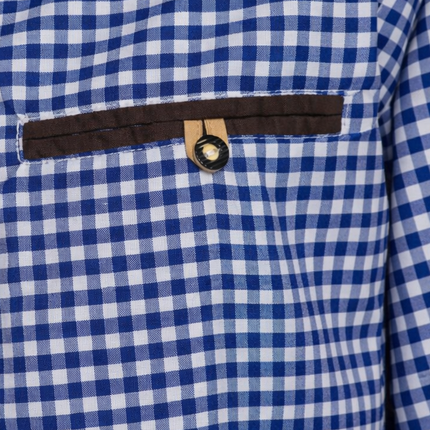 Oktoberfest Blouse, Blue and White