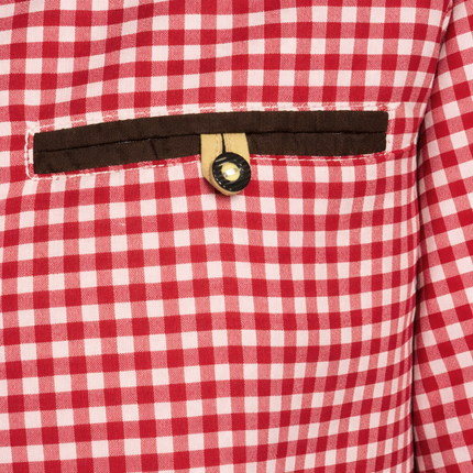 Checkered Blouse, Red and White, Alpenkraft