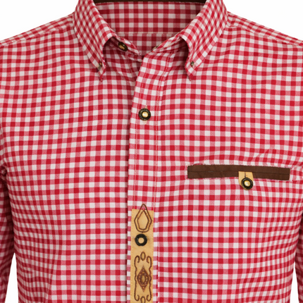 Checkered Blouse, Red and White, Alpenkraft