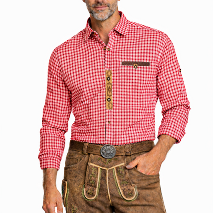 Checkered Blouse, Red and White, Alpenkraft