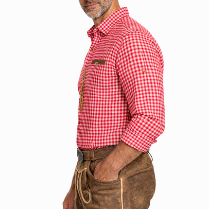 Checkered Blouse, Red and White, Alpenkraft