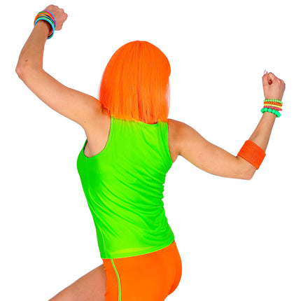Neon Tank Top, Green Lightning Bolt
