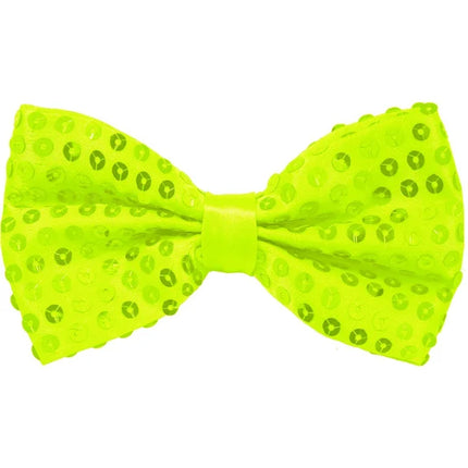 Neon Green Bow with Glitter