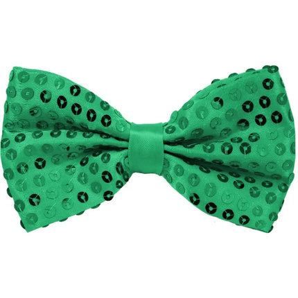 Green Bow with Glitter