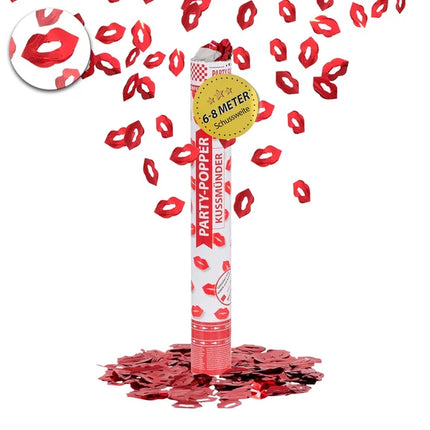 Red Confetti Cannon Lips 40 cm