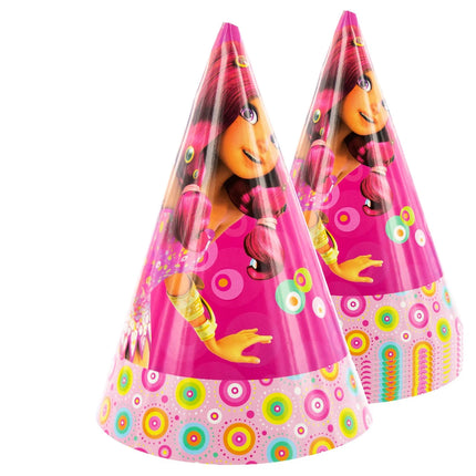 Mia and Me Party Hats, Pink, 10-Pack