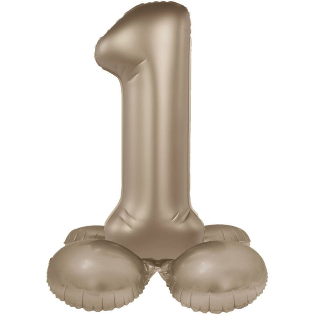 1 Jaar Cijfer Ballon Goud 72cm van Folat koop je bij Partywinkel