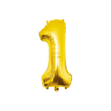 1 Jaar Cijfer Ballon Goud Leeg 86cm van Paper Dreams koop je bij Partywinkel