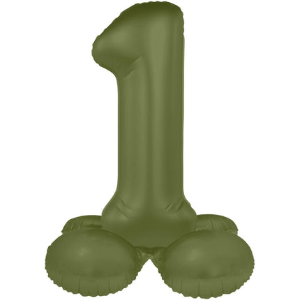 1 Jaar Cijfer Ballon Groen Mat 72cm van Folat koop je bij Partywinkel