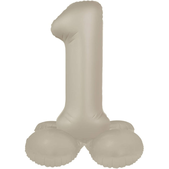 1 Jaar Cijfer Ballon Nude Mat 72cm van Folat koop je bij Partywinkel