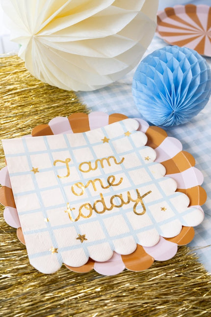 1 Jaar Servetten 33cm 12st van Partydeco koop je bij Partywinkel