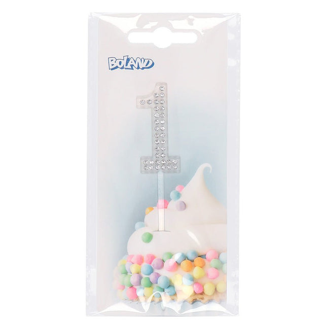 1 Jaar Taarttopper Diamant 10,5cm van Boland koop je bij Partywinkel