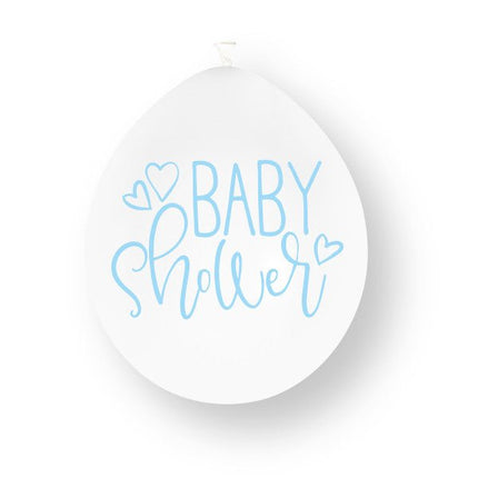 10 stuks blauwe baby shower ballonnen van 23 cm van Unique koop je bij Partywinkel