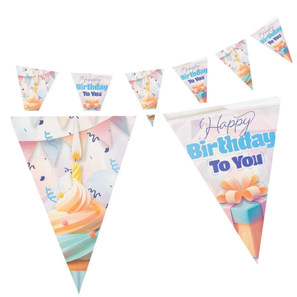 Happy Birthday Pastel Garland, 4 m