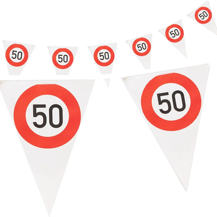50-Year-Old Waving Traffic Sign, 4 m