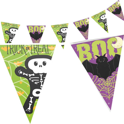 Halloween Garland, Purple and Green, "Trick or Treat," 4 m