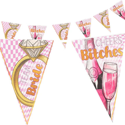 Bachelorette Party Garland, Pink, 4m