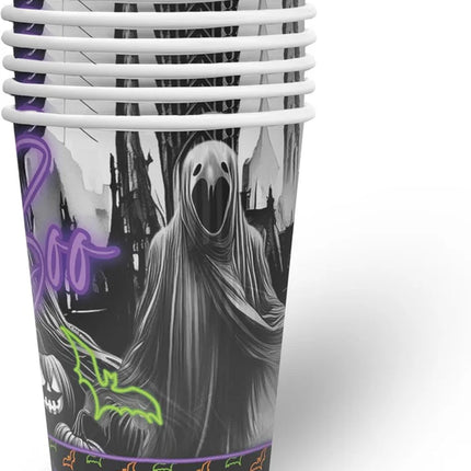 Halloween "Boo" Cups, 250 ml, 8-pack