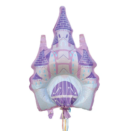 Pink and Purple Inflatable Castle Piñata, 1 m