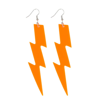 Pair of Flash Neon Orange UV Earrings