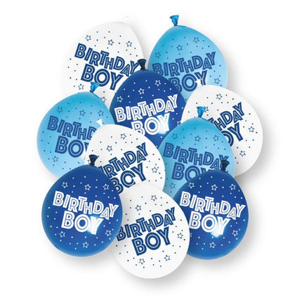 10ct Verjaardagsjongen 9" Latexballonnen van Unique koop je bij Partywinkel