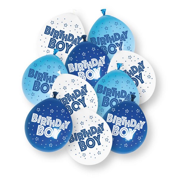 10ct Verjaardagsjongen 9" Latexballonnen van Unique koop je bij Partywinkel
