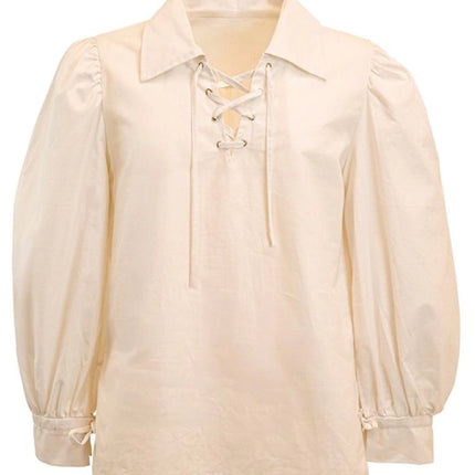 BEIGE HISTORIC-STYLE SHIRT