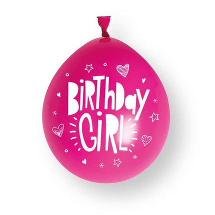 10st Birthday Girl 23cm Latex Ballonnen van Unique koop je bij Partywinkel