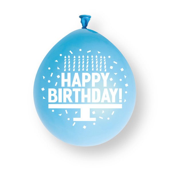 10st Happy Birthday 9" Latex Ballonnen van Unique koop je bij Partywinkel