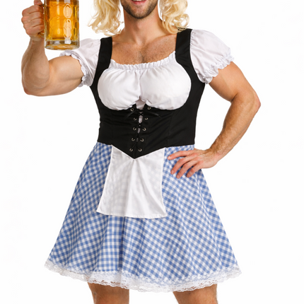 Blue Men's Oktoberfest Dirndl Dress