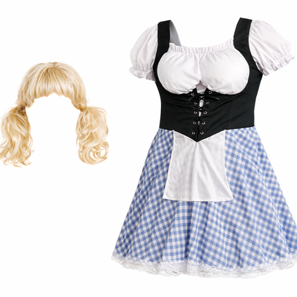 Blue Men's Oktoberfest Dirndl Dress