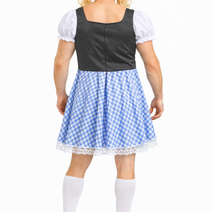 Blue Men's Oktoberfest Dirndl Dress