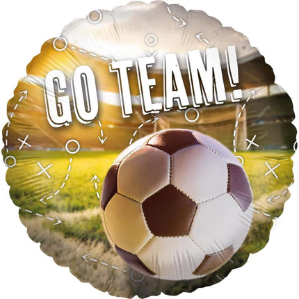 Soccer Helium Balloon "Go Team" (Empty) 45 cm