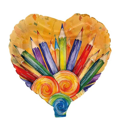 Back to School Helium Balloon Pencil (Empty) 45 cm
