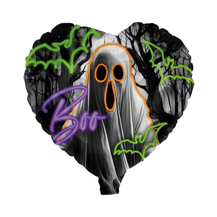 Halloween Helium Balloon, Heart-Shaped, Empty, 45 cm