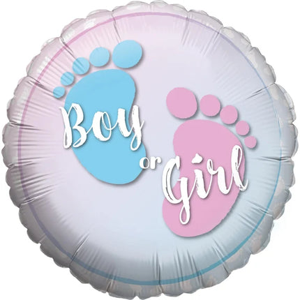 Gender Reveal Helium Balloon (Boy or Girl) – Empty, 45 cm